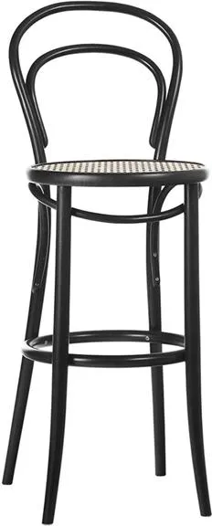 TON No 14 Barstol 61 cm Rattan/Svart