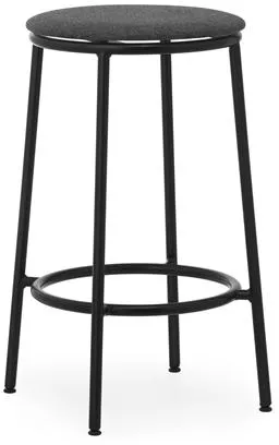 Normann Copenhagen Circa Bar Stool H65 Klädd Svart/MLF16 Svart