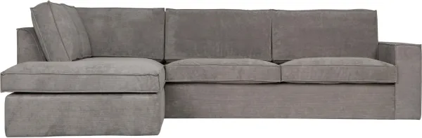 Thomas, Hörnsoffa vänstervänd, grå, H92x283x197 cm