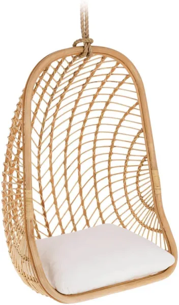 Ekaterina, Utomhus hängstol, natur/vit, H127x85x73 cm