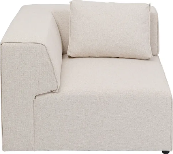 KARE DESIGN Infinity Corner Elements Cream Right modul - kräm polyester och polypropen