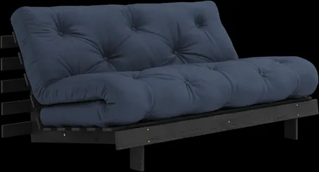 Karup Design Roots Bäddsoffa med Roots Madrass 160x200 Marinblå/Svartlackerad